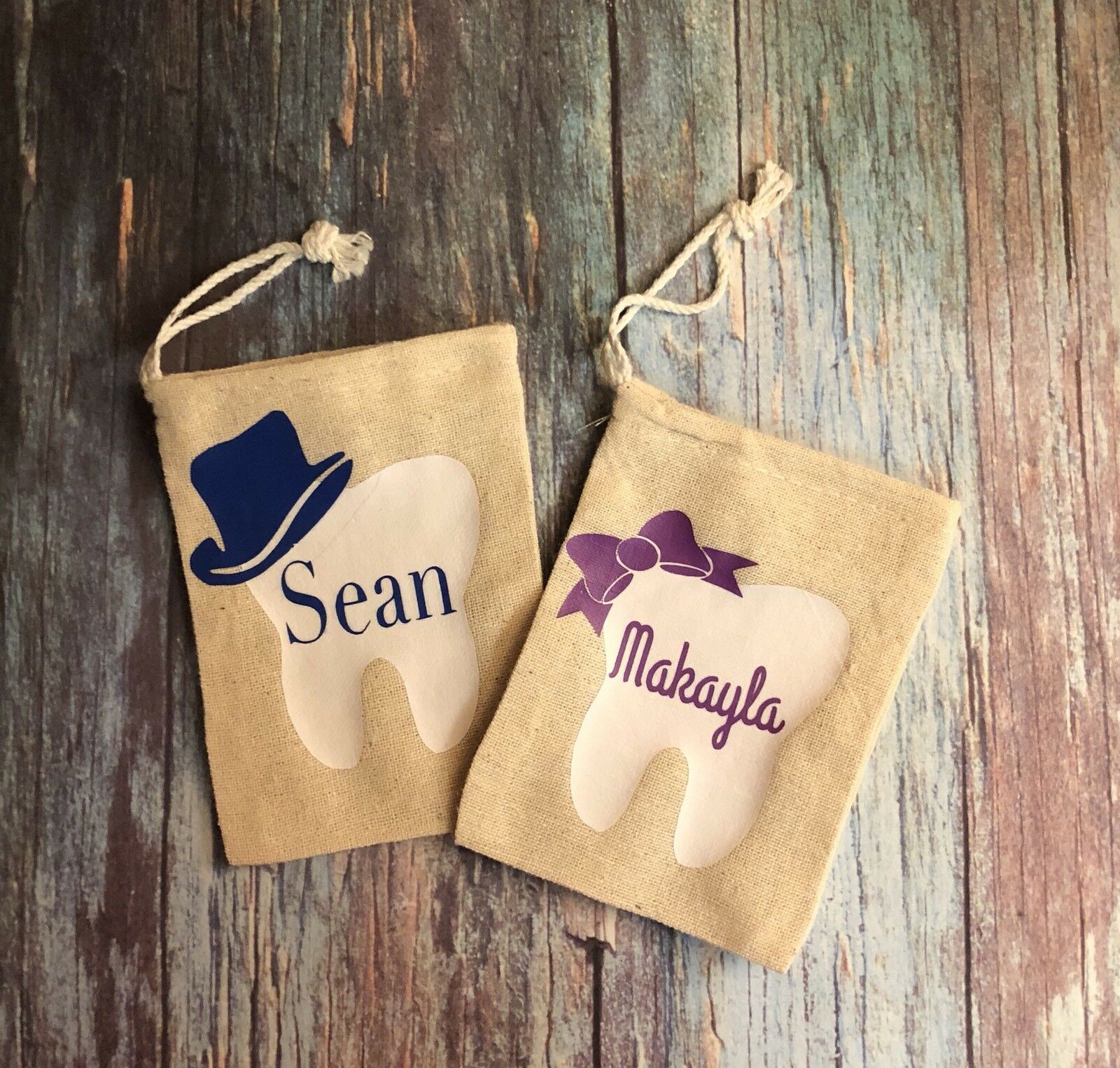 Tooth Fairy Bag ~ Personalized Custom Tooth Pouch ~ Toothfairy Teeth