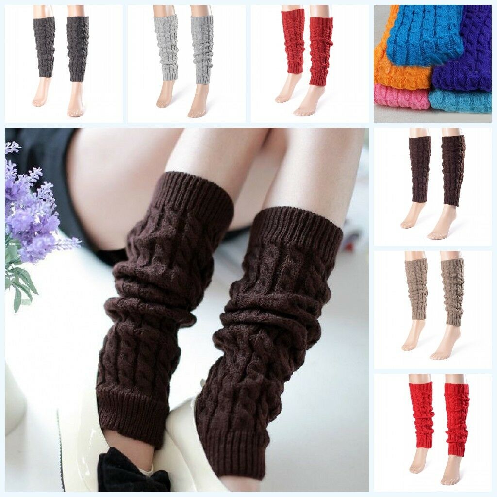 New Women Winter Leg Warmers Girl Gaiters Knit Warm Boot Cuffs Lady Socks