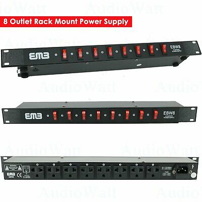 Emb Ebw8 8 Outlet Rack Mount Power Supply Ac 110v/220v Outlet Surge Protector