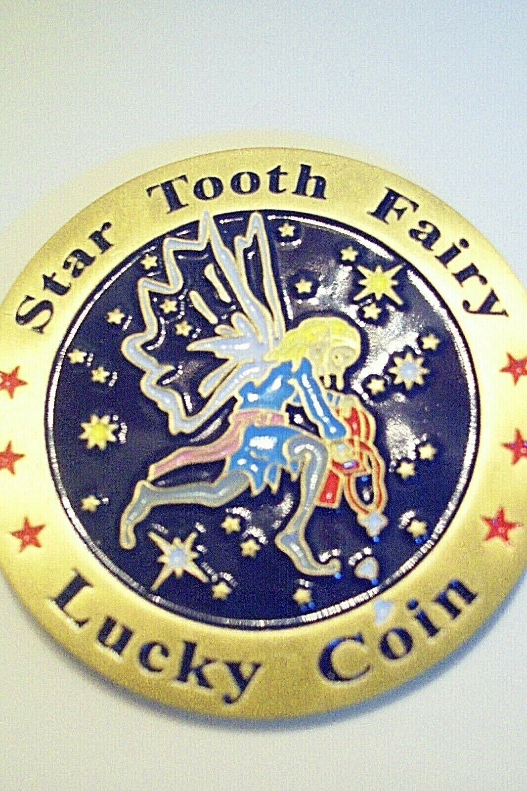 Star Tooth Fairy Engravable Lucky Coin W/ Case, Pouch & Tooth Fairy Letter Set