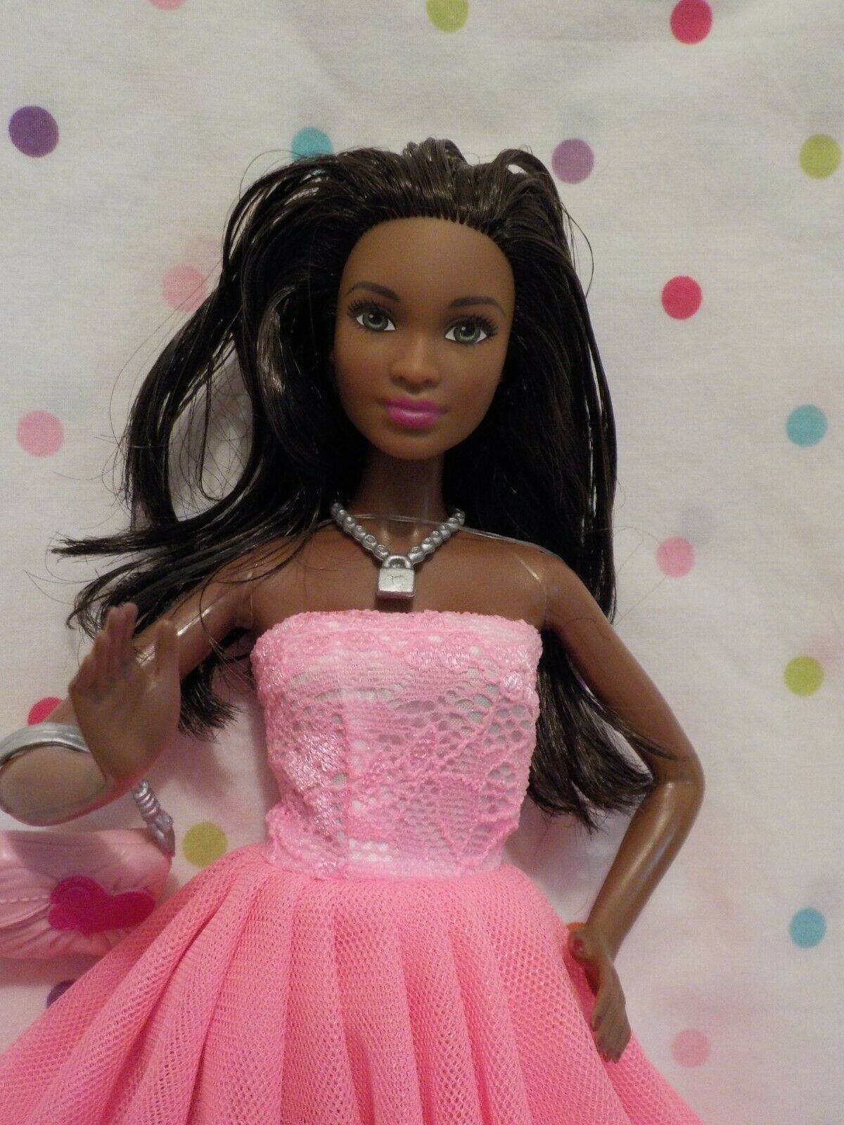 Gorgeous Model Muse Barbie Doll,african American,gorgeousdress,shoes,excd #2