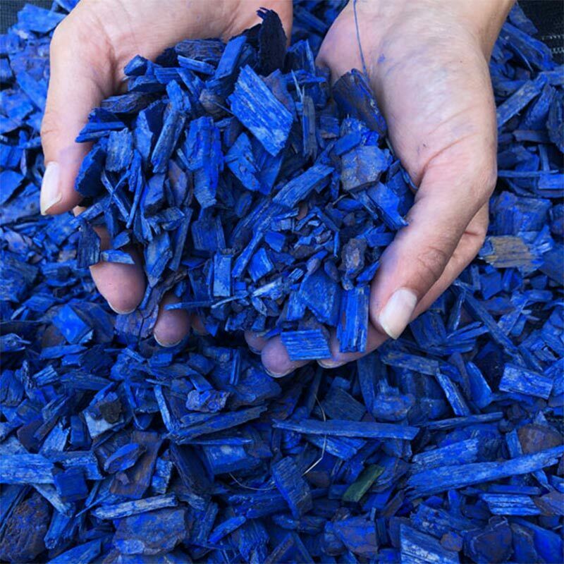 Bark Mulch & Wood Chips Blue Color 1/2litre(0.1gallon)decorative
