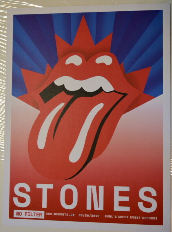 Rolling Stones - No Filter Tour - 2019 - Poster - June 29 -oro-medonte - Ontario