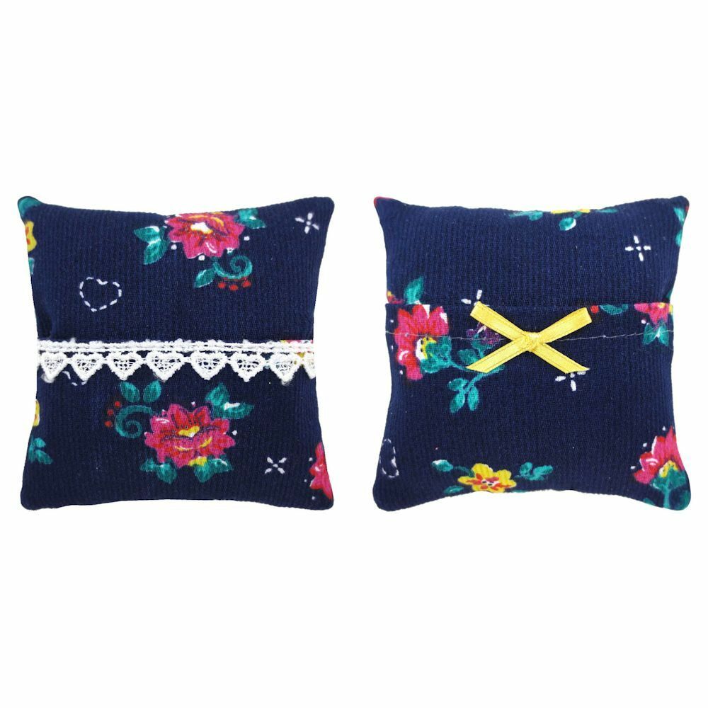Tooth Fairy Pillow, Navy Blue, Floral & Heart Print, Choice Of Trim For Girls