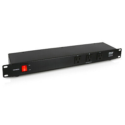 New Pyle Pdbc50 15 Amp Power Supply Pdu Power Strip 9 Outlets 1800va Rack Mount