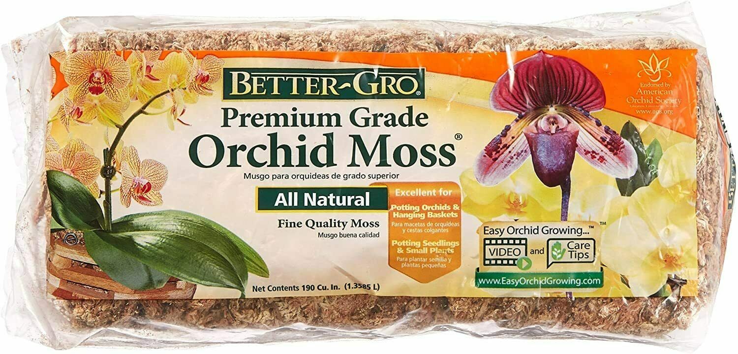 Sphagnum Orchid Grow Moss Organic  Natural Premium Grade 350 Cu.in. Fast Ship