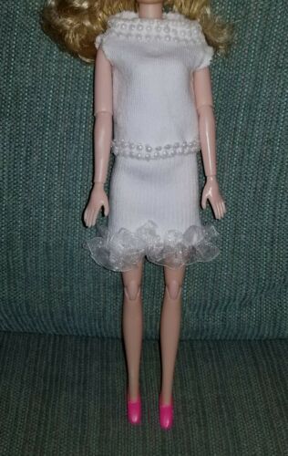 White Barbie Doll Outfit W Shoes