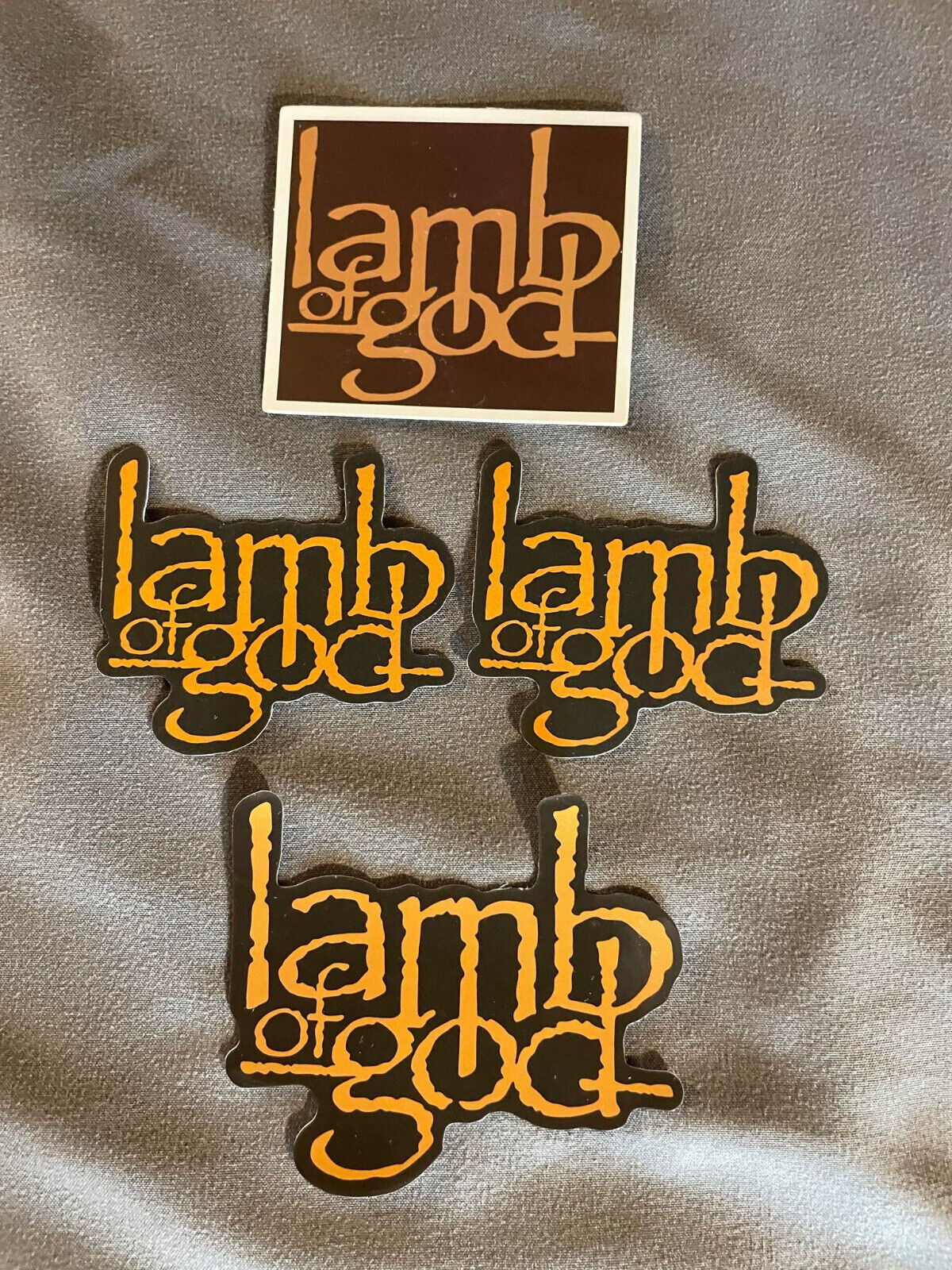 Lot (4) Lamb Of God 2" To 2 3/4"  Band Logo Stickers Fast! Free Ship! Blythe