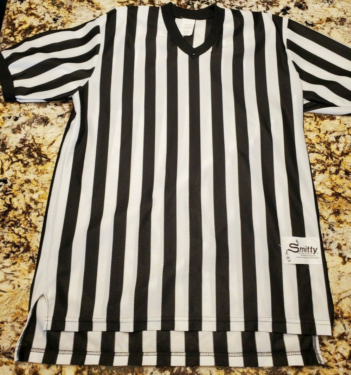 Smitty V-neck Referee Shirt- Size Large- 100% Polyester- Used/good Condition