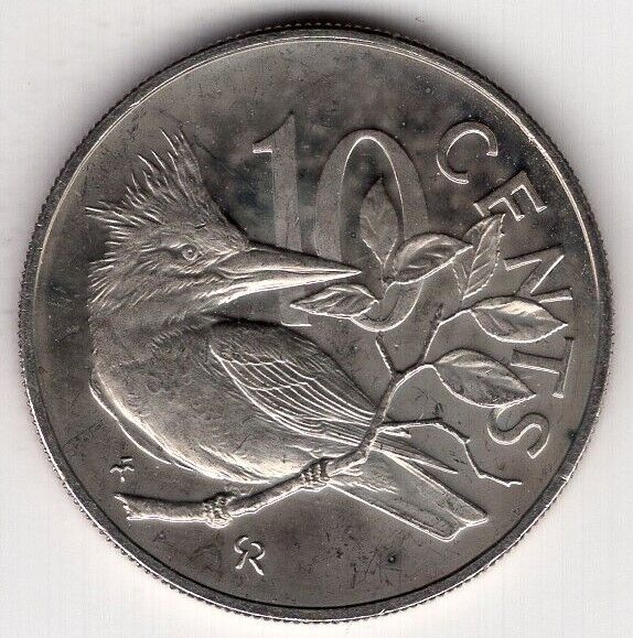 1973 British Virgin Islands Ten 10 Cents Queen Elizabeth Ii Nice World Coin