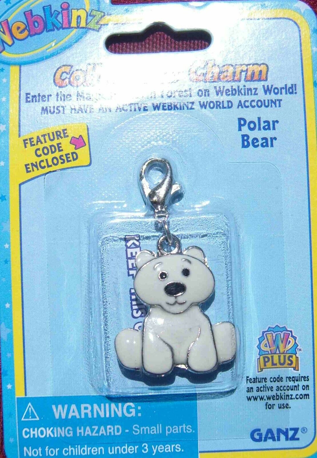 Rare Webkinz Polar Bear Charm New With Code Original Package Kids Jewelry Toy