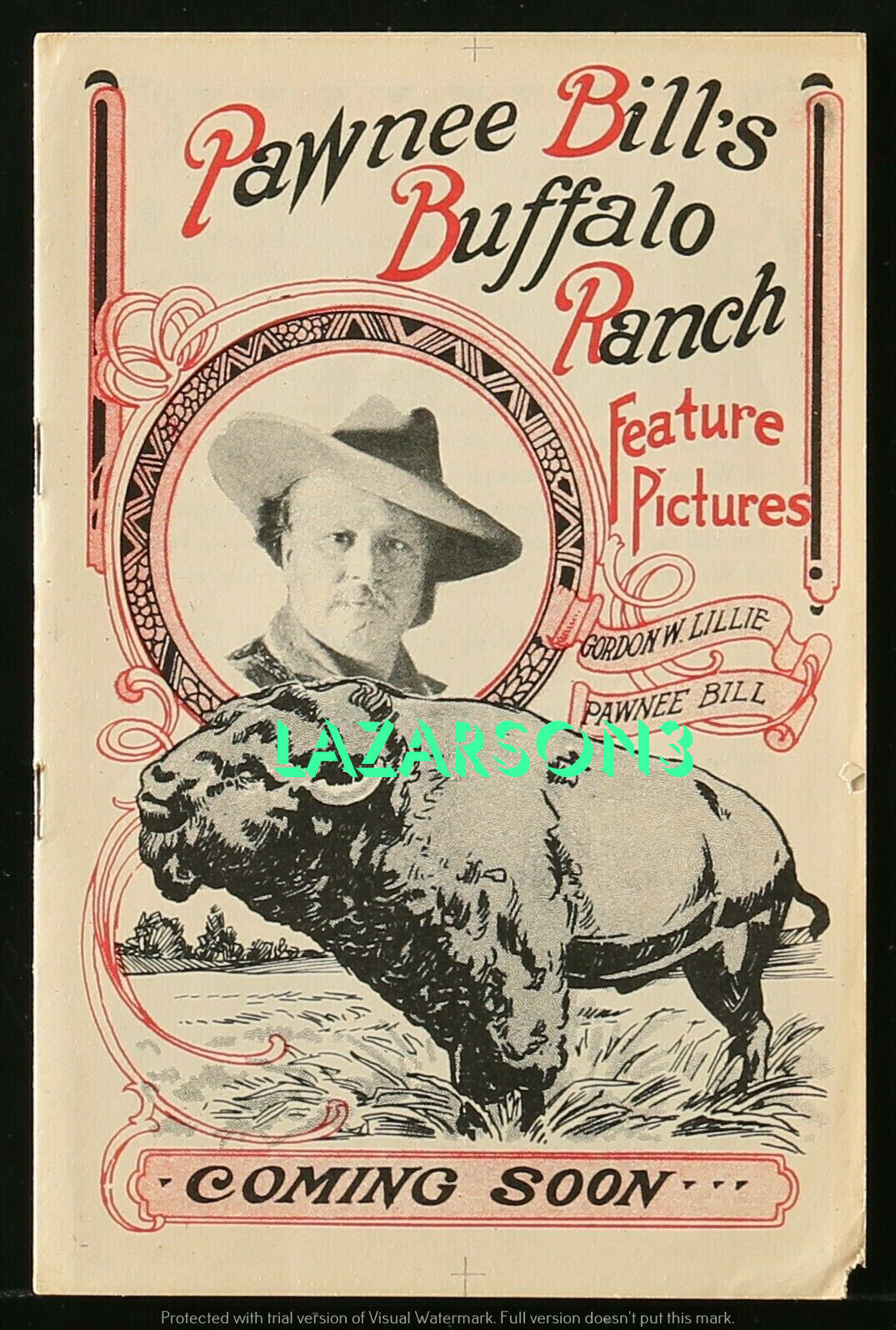 Pawnee Bill Buffalo Ranch 6 Pg Rare Serial Film Herald 1910s American Indians