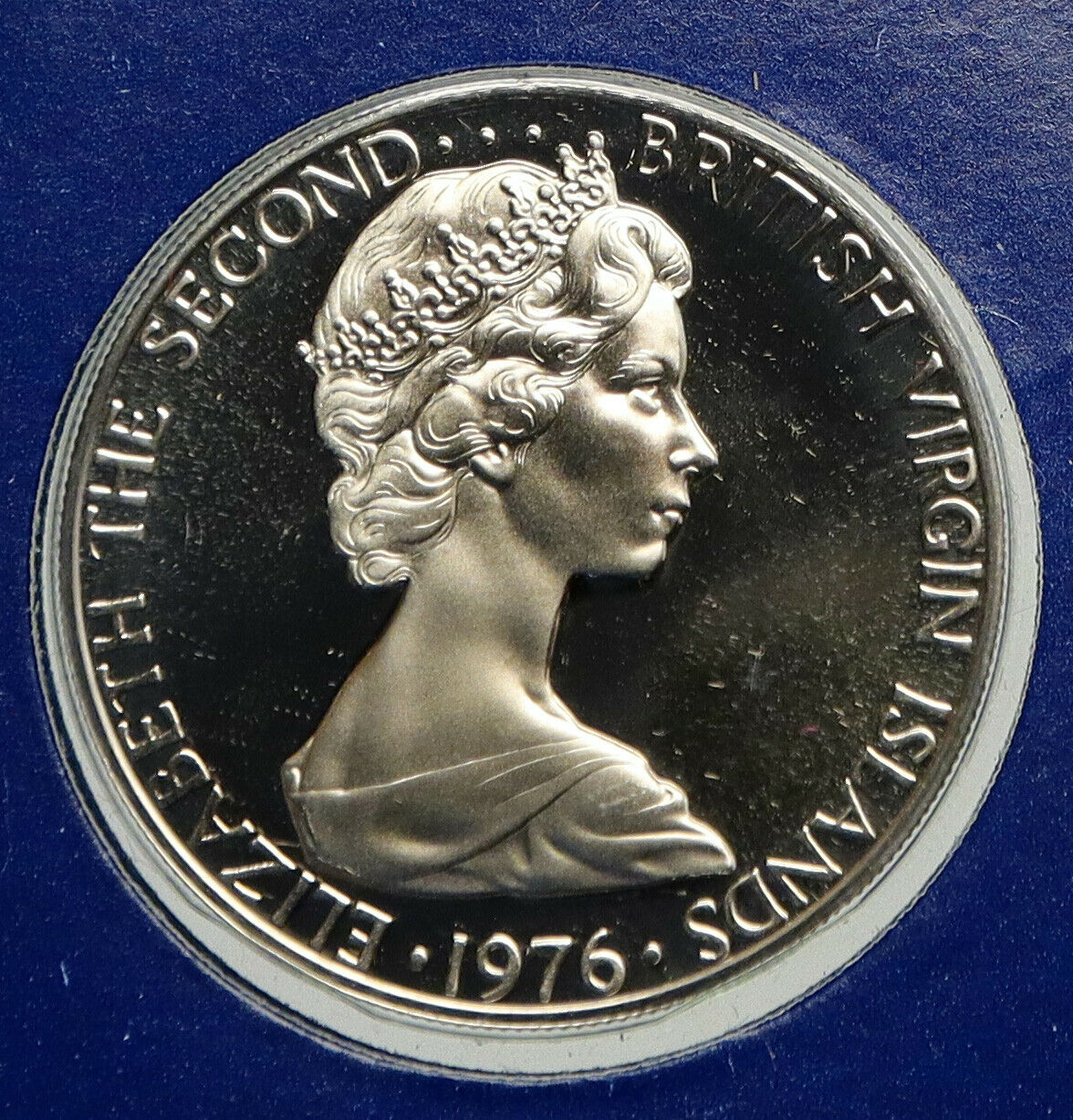 1976 British Virgin Islands Queen Elizabeth Ii Bird Proof Silver 10c Coin I93965