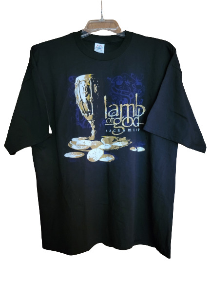 Lamb Of God: Nwot Sacrament Black Double Sided Graphic T-shirt-size 2xl