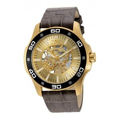 Invicta In17262 Mens Calfskin Leather Casual Mechanical New Watch