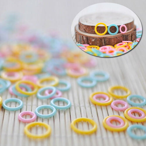 New 30x Plastic Ring Knitting Crochet Stitch Markers Knitters Tool Marking Ring