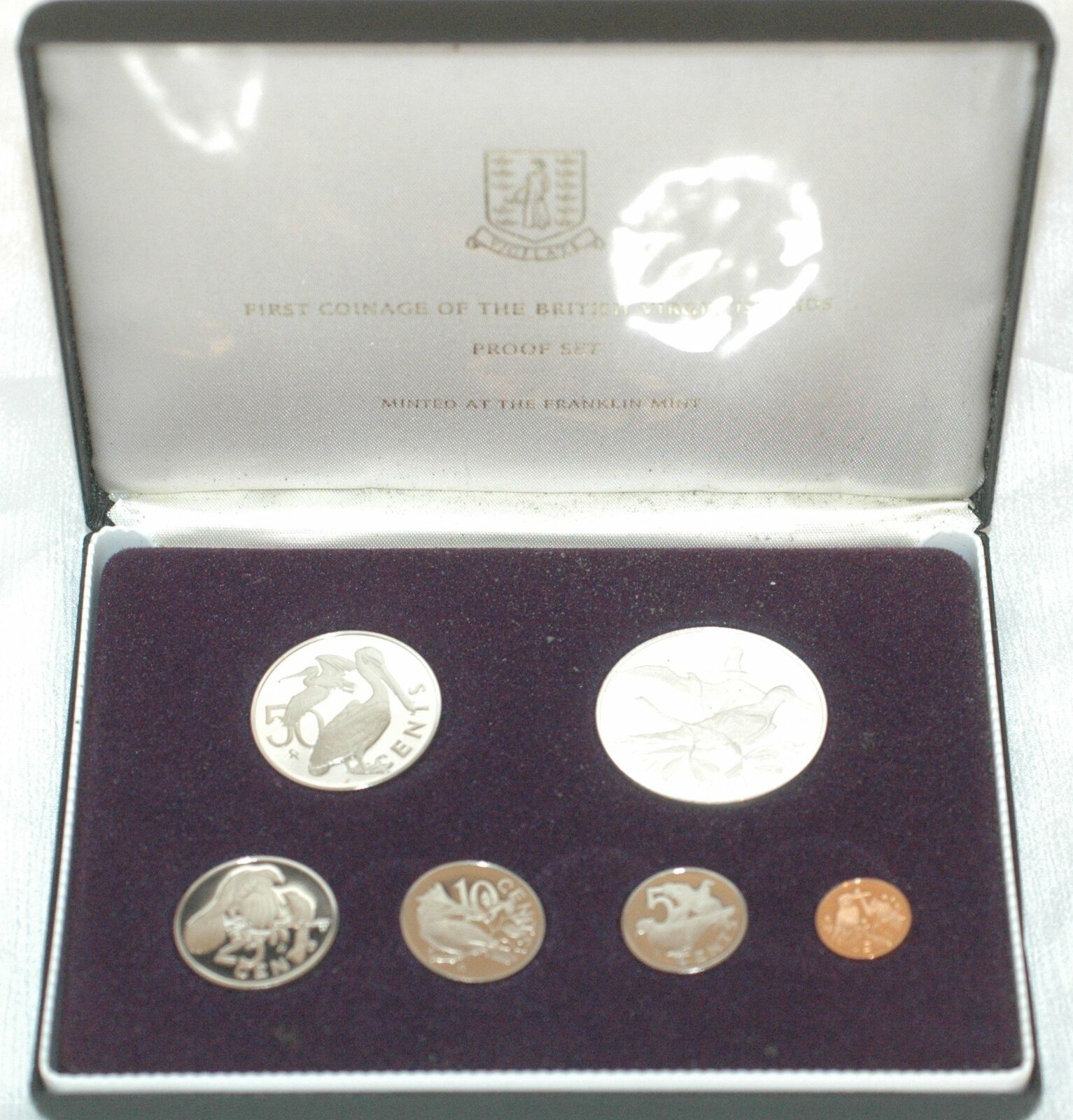 1973 First Coins Of British Virgin Islands Proof Set With Sterling Silver Dollar
