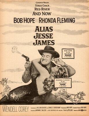 Alias Jesse James Original Movie Herald Bob Hope