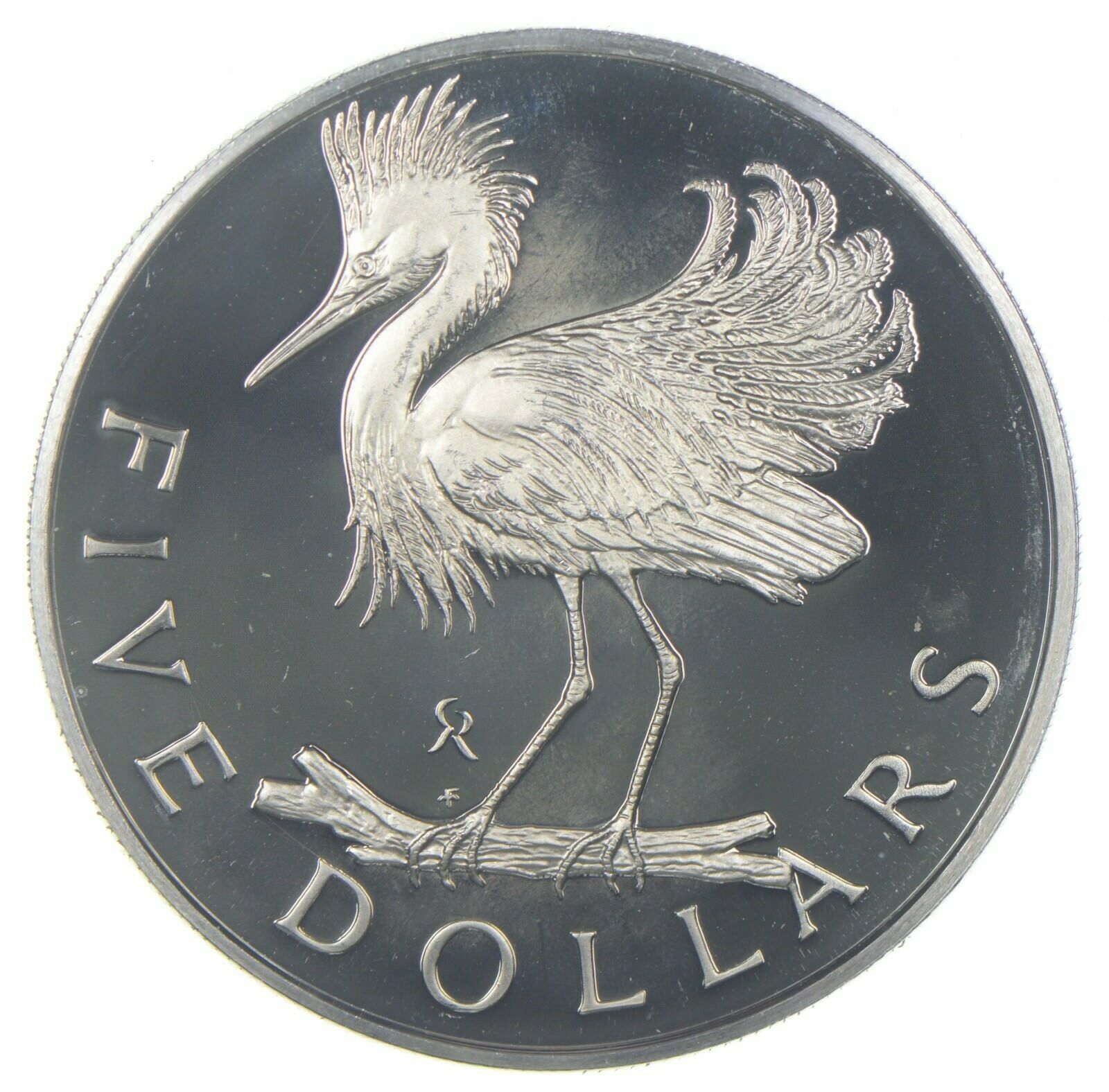 Silver World Coin 1979 British Virgin Islands 5 Dollars World Silver Coin *110