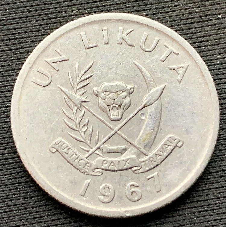 1967 Congo 1 Likuta Coin 1 Year  Better Circulated   #m80