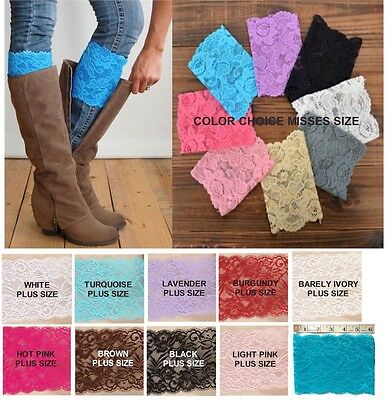 Lace Boot Cuffs Leg Warmer Topper *grace* Misses & Plus Size Usa Seller Free Shp
