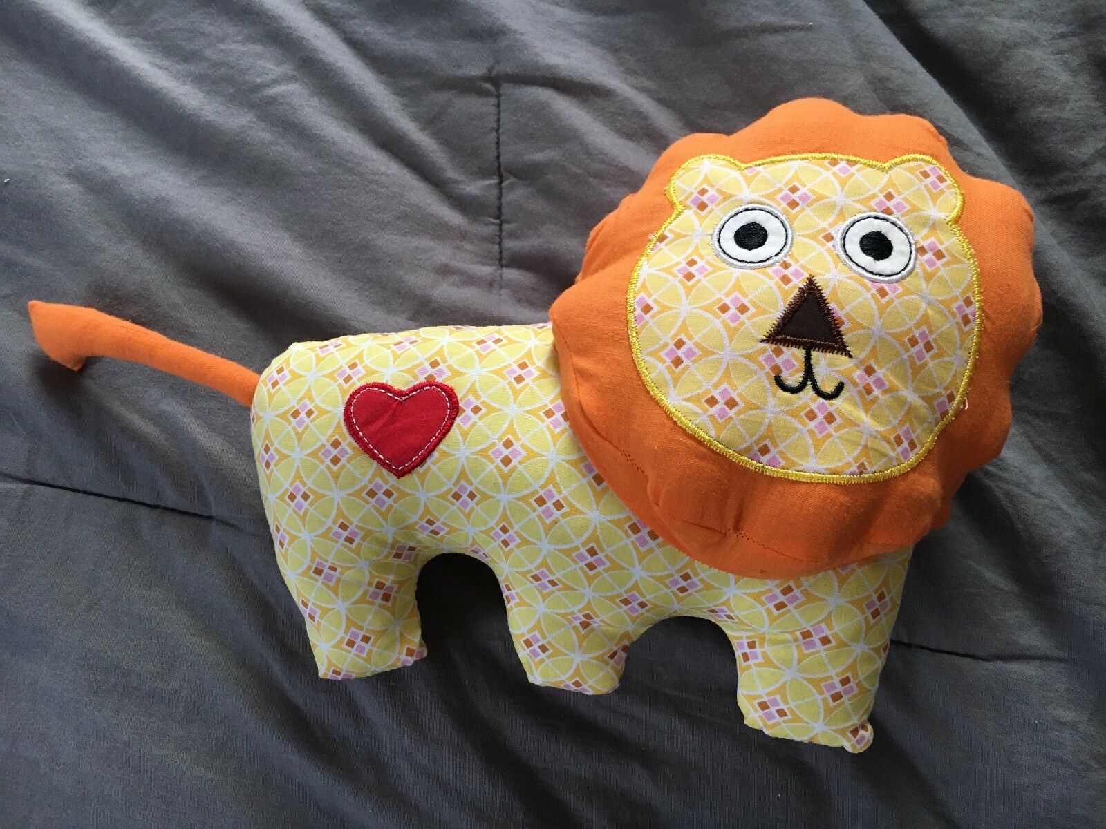 Lion Happi Tooth Fairy Animal Plush Pillow Holder Cute Stuffed Heart Pocket