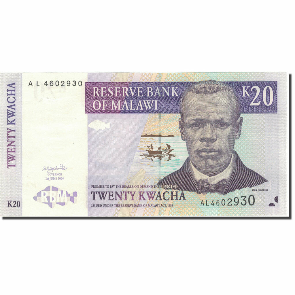 [#806530] Banknote, Malawi, 20 Kwacha, 2004, 2004-06-01, Km:52a, Unc